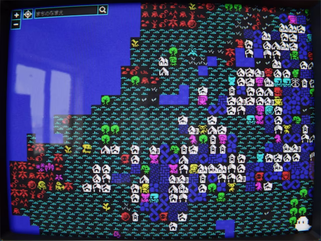 じぱんぐライクの画面：マイコン風タイルセット