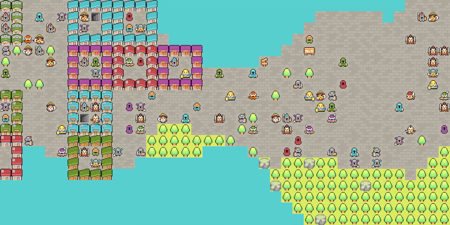 自作マップチップのテンプレートを適用した様子